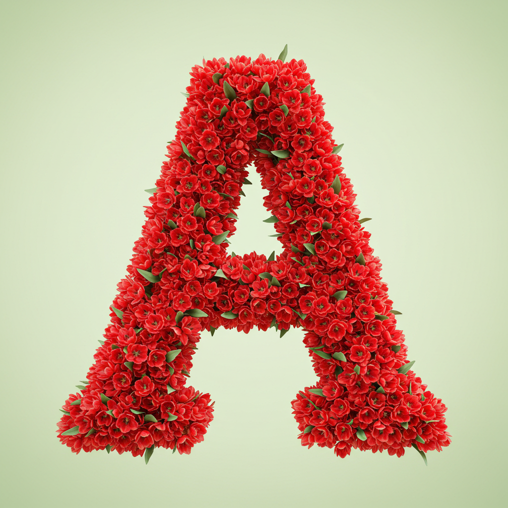 Red tulips — litera A