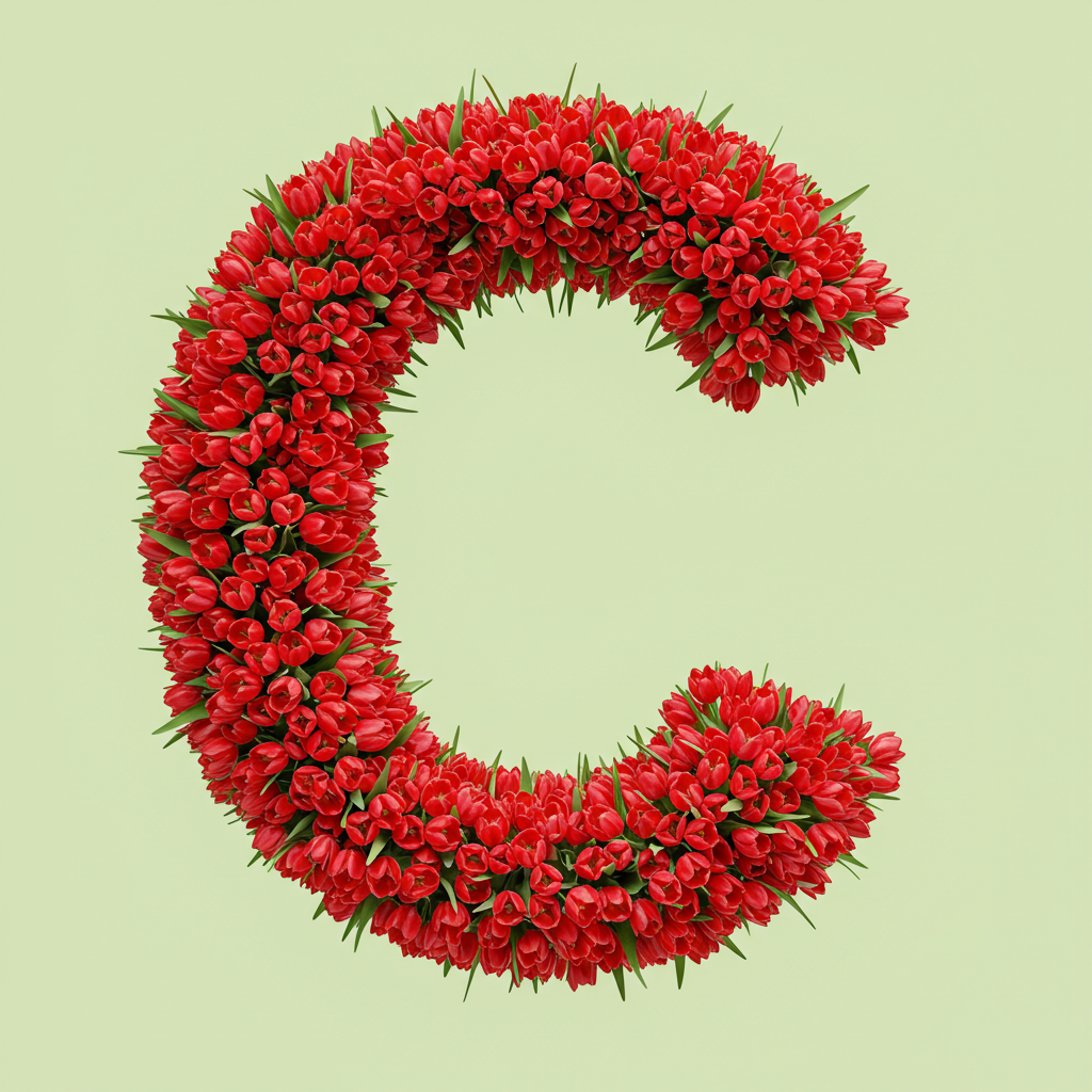 Red tulips — litera C