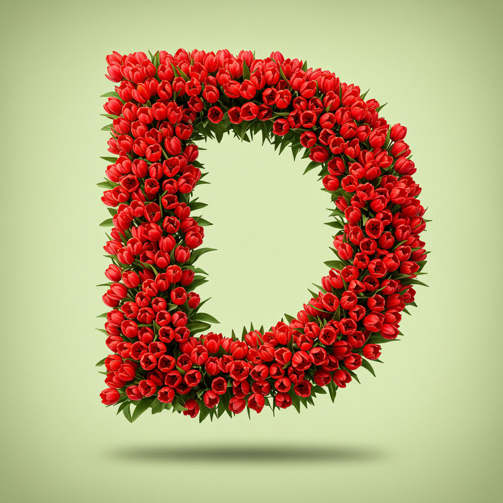 Red tulips — litera D