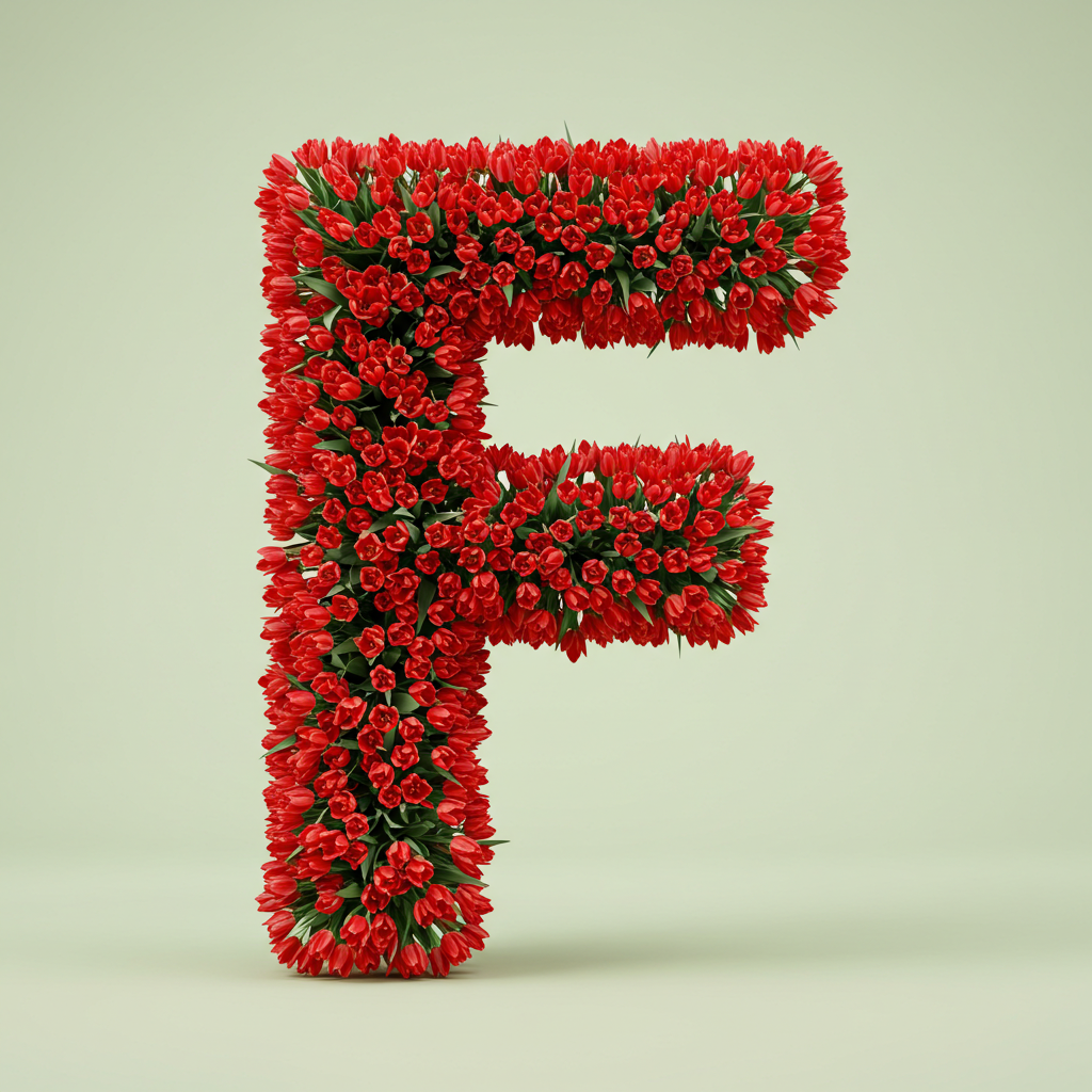 Red tulips — litera F