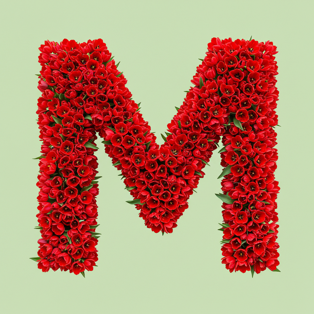 Red tulips — litera M