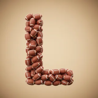 Rugby balls — litera L (wariant 2)