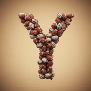 Rugby balls — litera Y (wariant 2)