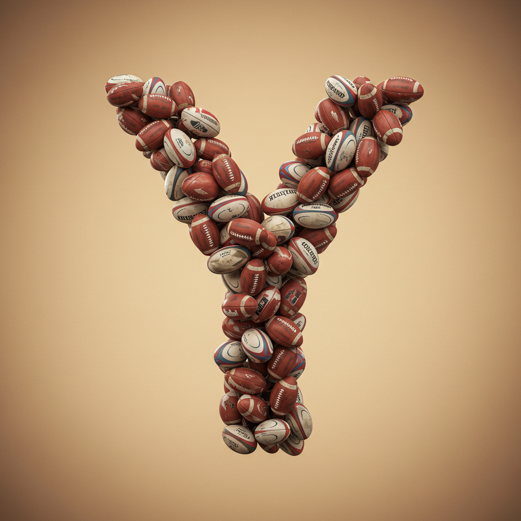 Rugby balls — litera Y (wariant 2)