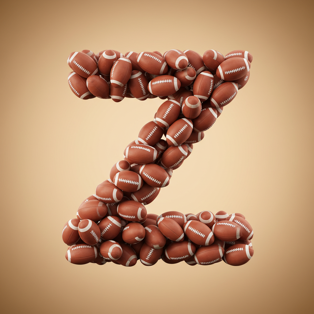 Rugby balls — litera Z (wariant 2)