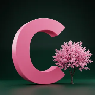 Sakura tree — litera C (wariant 2)