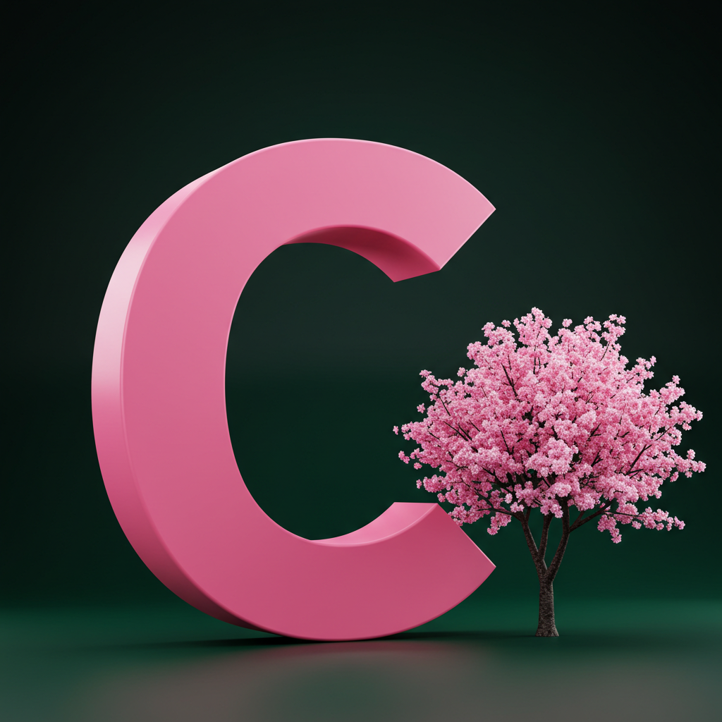 Sakura tree — litera C (wariant 2)