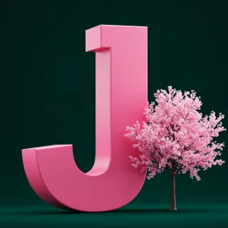 Sakura tree — litera J (wariant 2)