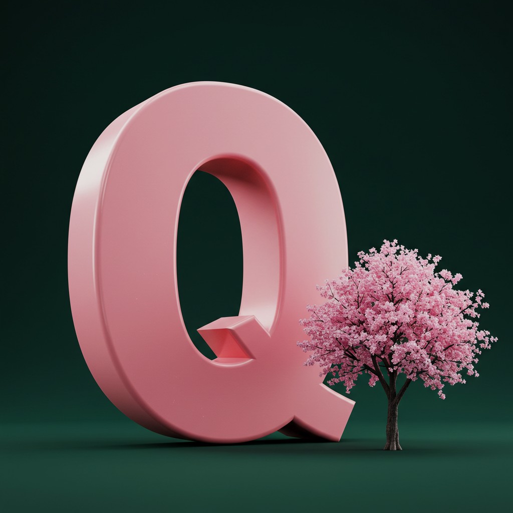 Sakura tree — litera Q