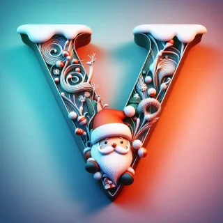 Santa Claus — litera V (wariant 2)