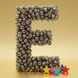 Silver bells — litera E (wariant 2)