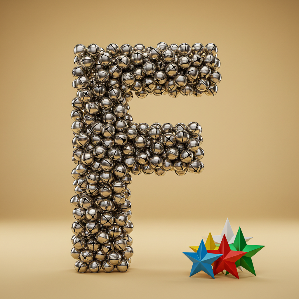 Silver bells — litera F (wariant 2)