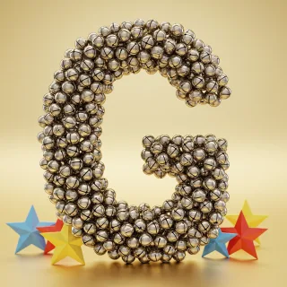 Silver bells — litera G (wariant 2)