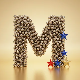 Silver bells — litera M (wariant 2)