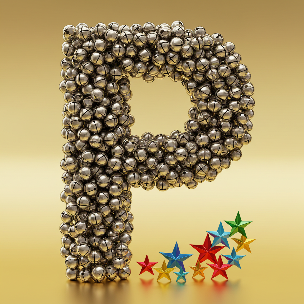Silver bells — litera P (wariant 2)