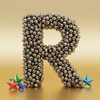 Silver bells — litera R (wariant 2)