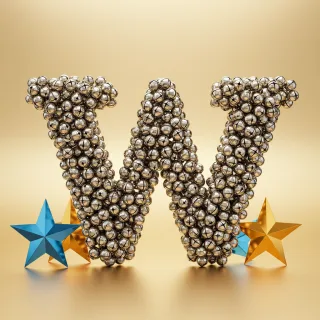 Silver bells — litera W (wariant 2)