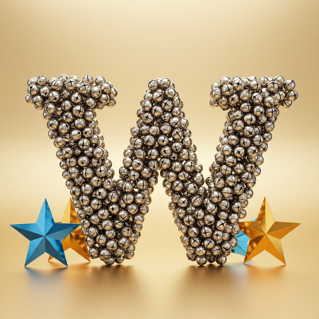 Silver bells — litera W (wariant 2)