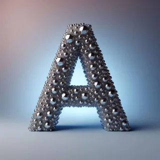 Silver crystal — litera A (wariant 2)