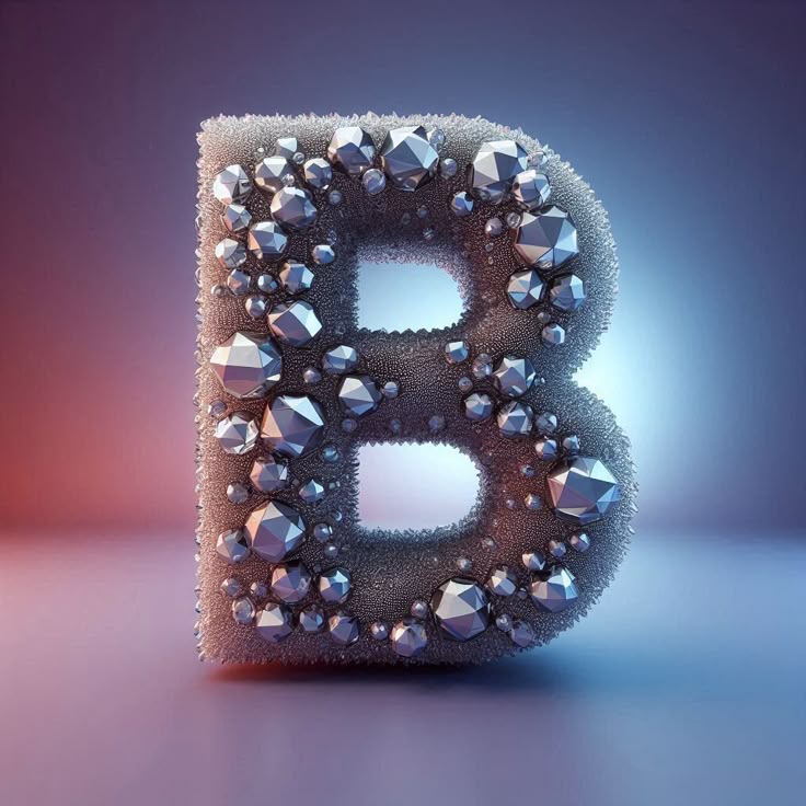 Silver crystal — litera B