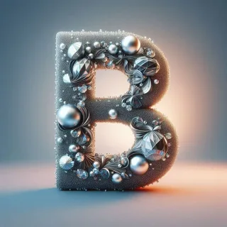 Silver crystal — litera B (wariant 2)