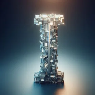 Silver crystal — litera I