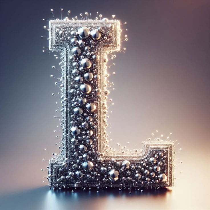 Silver crystal — litera L (wariant 2)