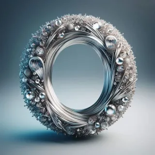 Silver crystal — litera O