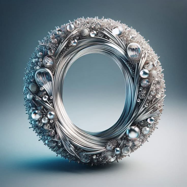 Silver crystal — litera O