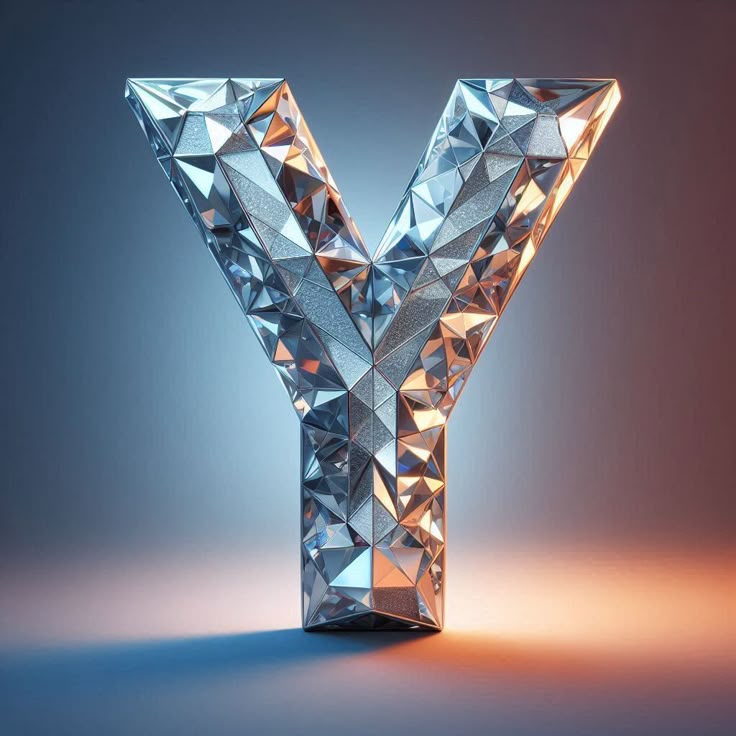 Silver crystal — litera Y (wariant 2)