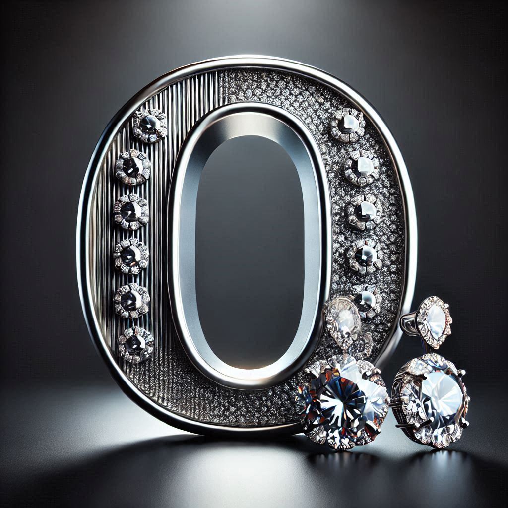 Silver earrings — litera O