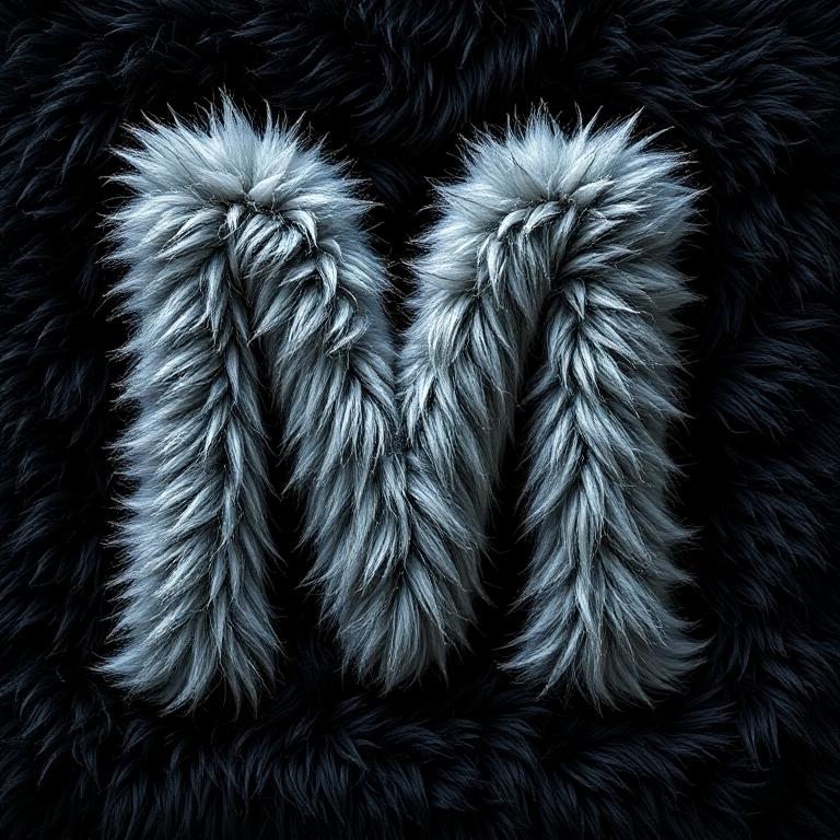 Silver fur — litera M