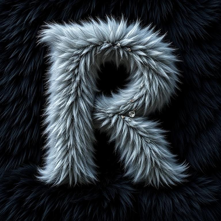 Silver fur — litera R