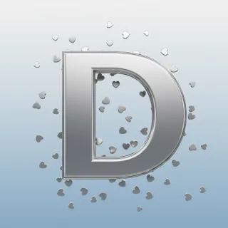 Silver hearts — litera D