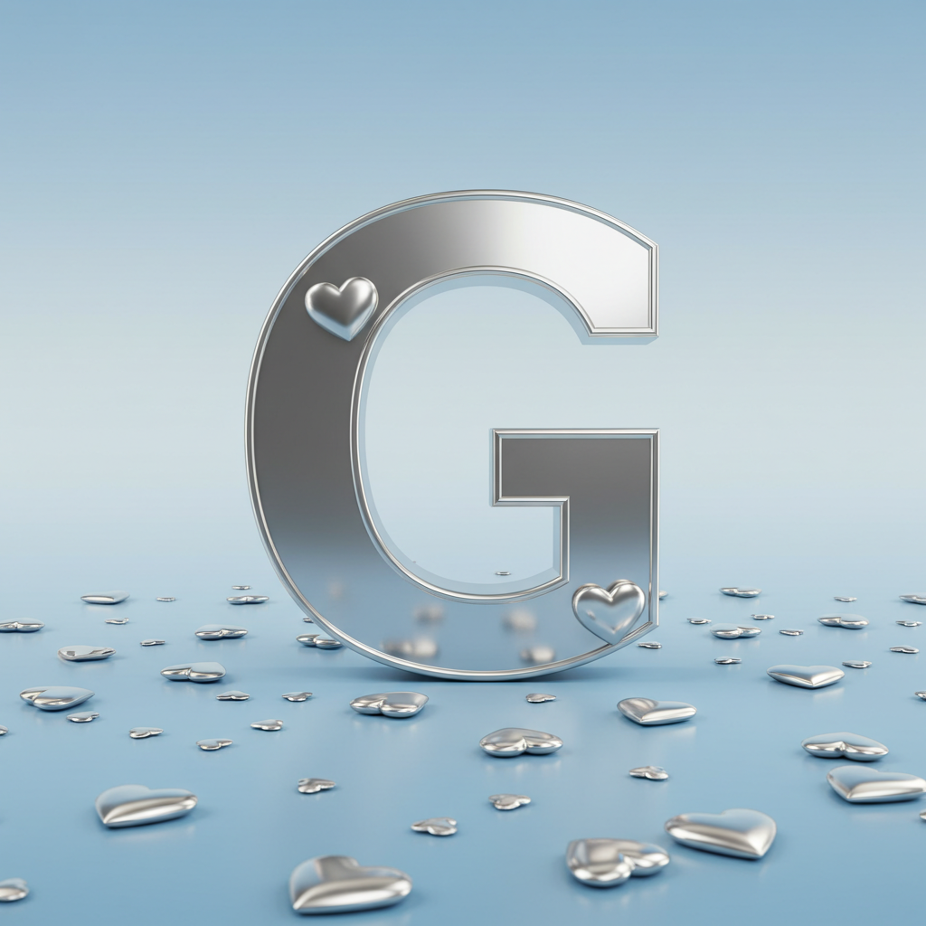Silver hearts — litera G