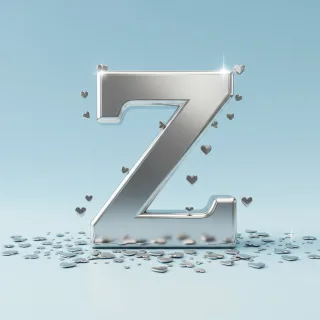 Silver hearts — litera Z