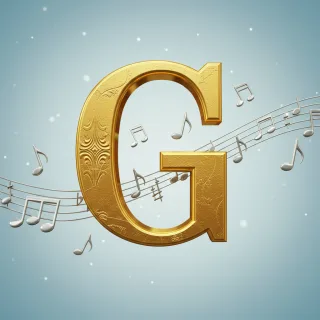 Silver music notes 2 — litera G