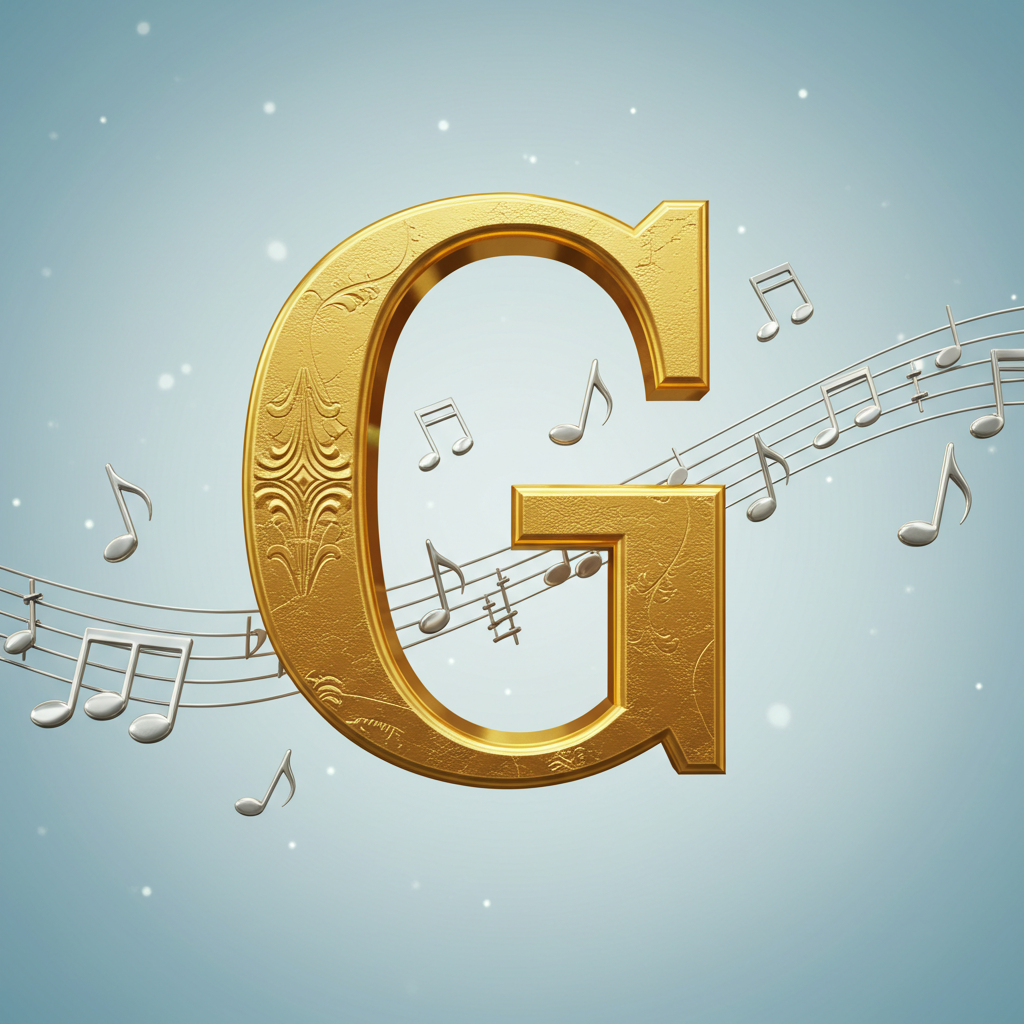 Silver music notes 2 — litera G