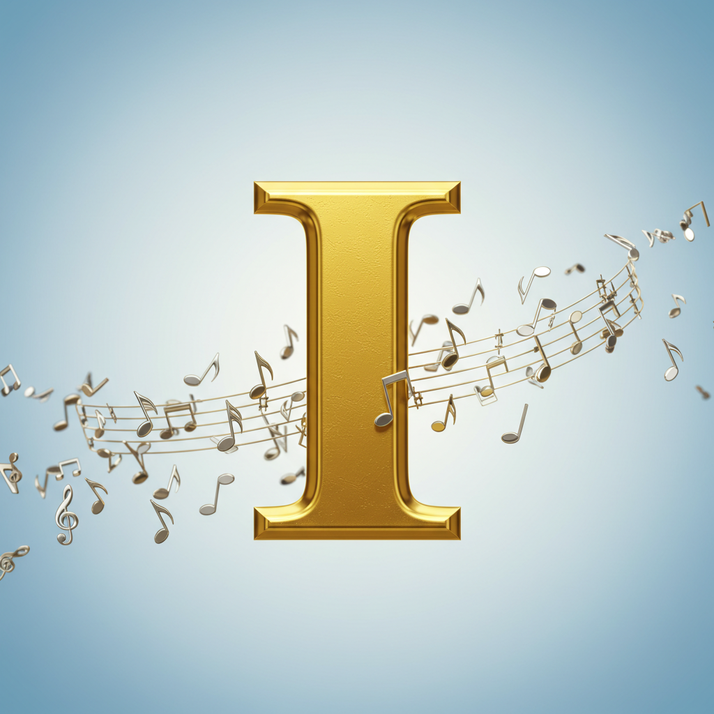 Silver music notes 2 — litera I