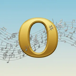 Silver music notes 2 — litera O (wariant 2)