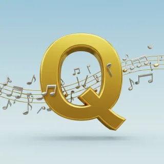 Silver music notes 2 — litera Q