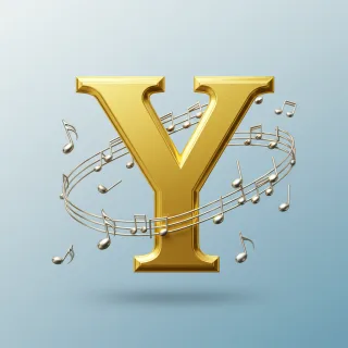 Silver music notes 2 — litera Y