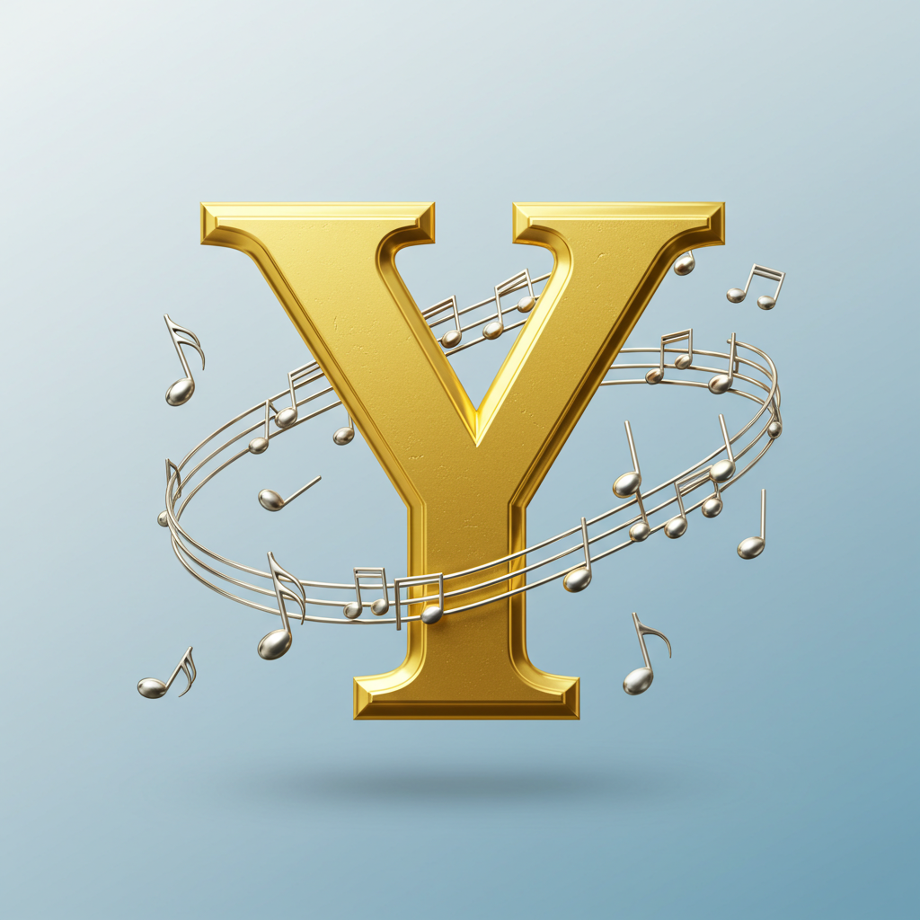 Silver music notes 2 — litera Y