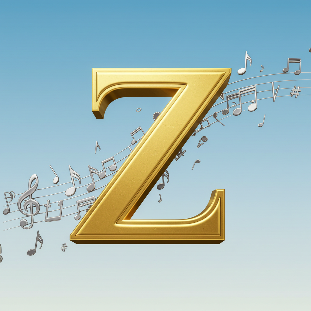 Silver music notes 2 — litera Z