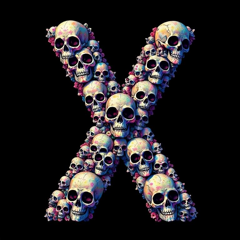 Skulls — litera X