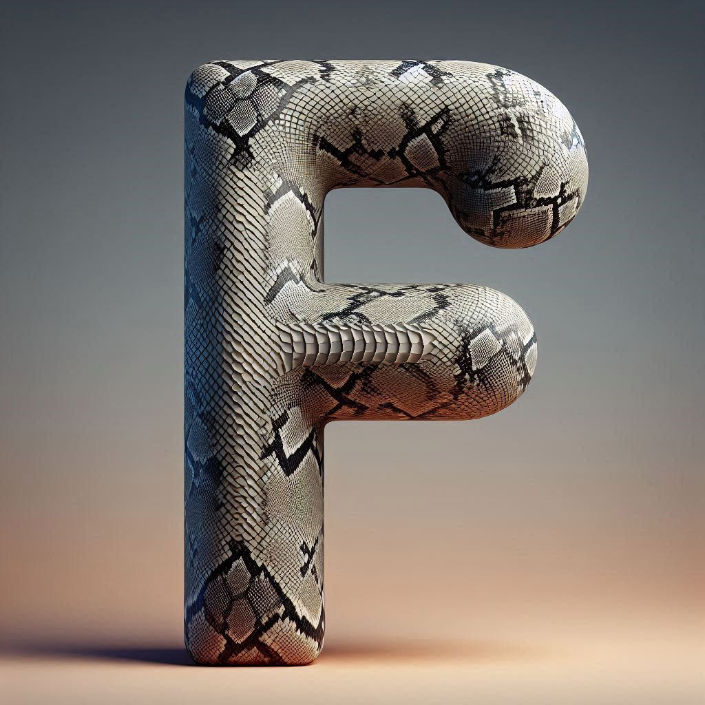 Snake leather — litera F