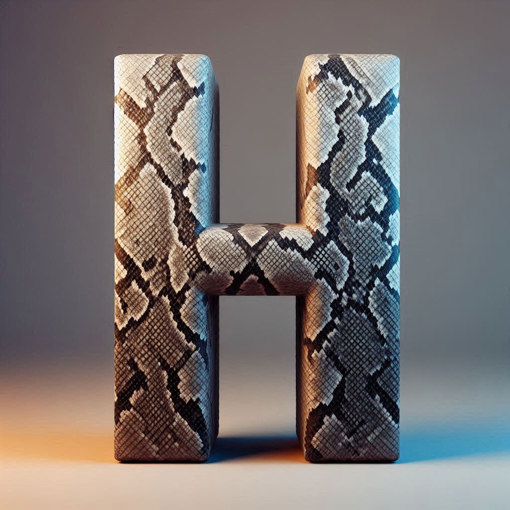 Snake leather — litera H