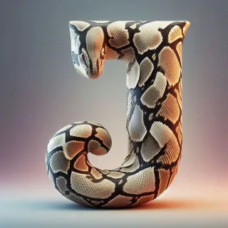 Snake leather — litera J