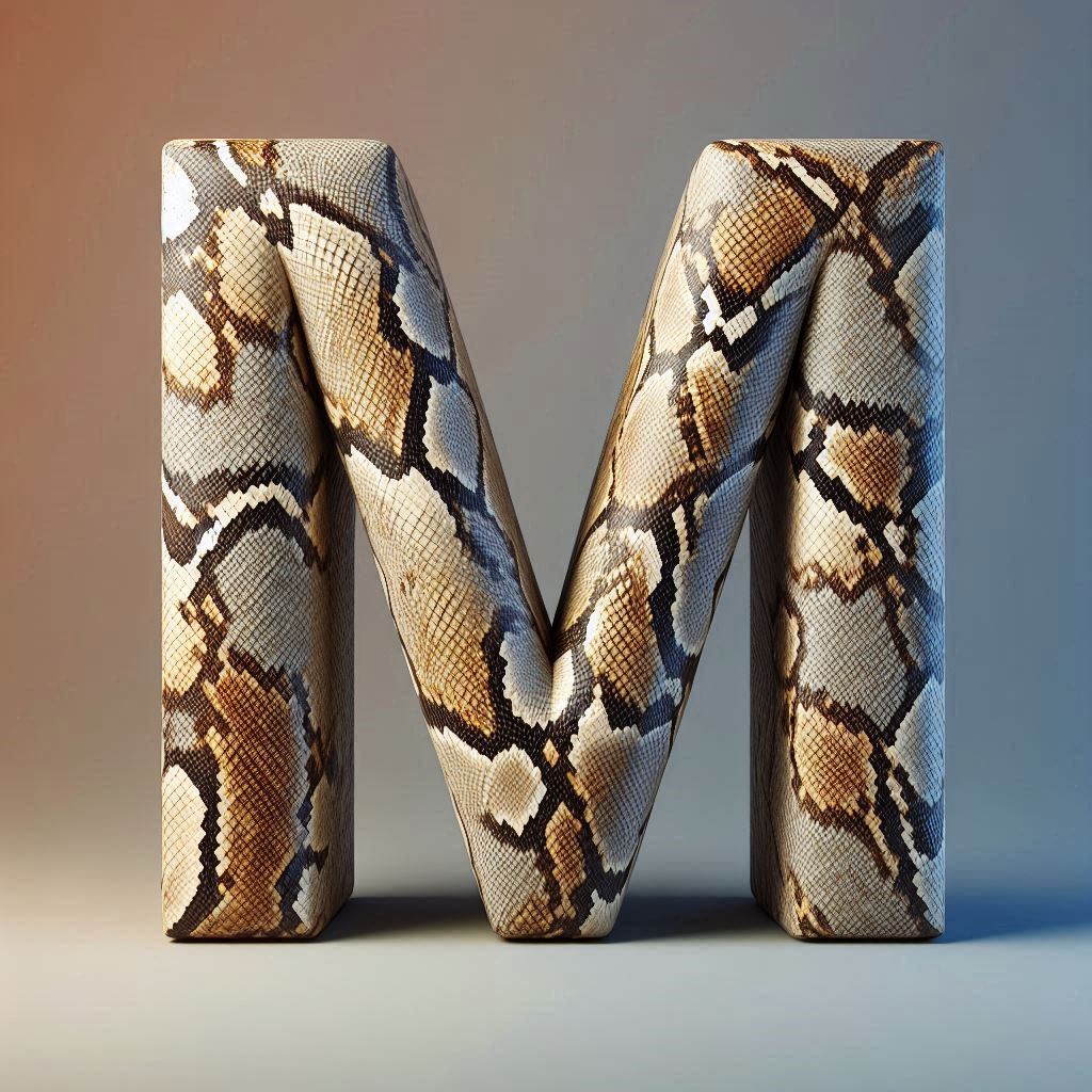 Snake leather — litera M