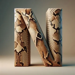 Snake leather — litera N
